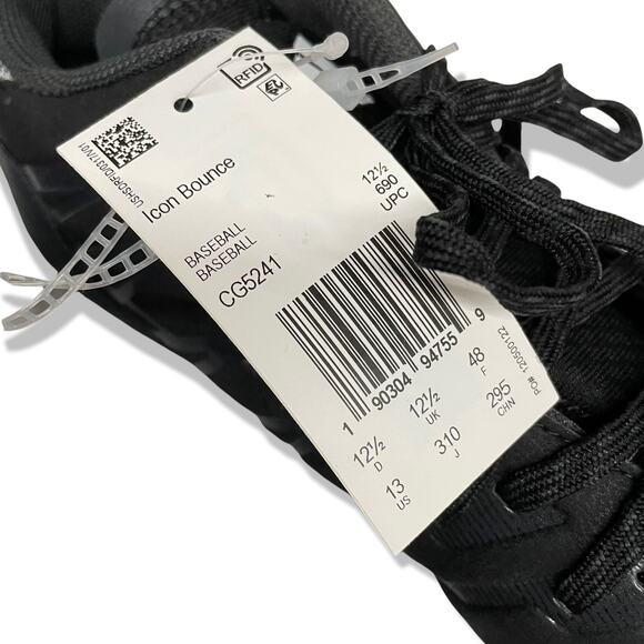 adidas Icon Bounce Baseball Cleats Sneakers Lace Up Black Size 13 - Picture 12 of 12